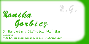 monika gorbicz business card