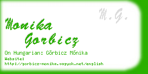 monika gorbicz business card
